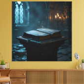 Tempel des Wissens – Die ewige Bibliothek Leinwanddruck (Insitu (Wohnzimmer))