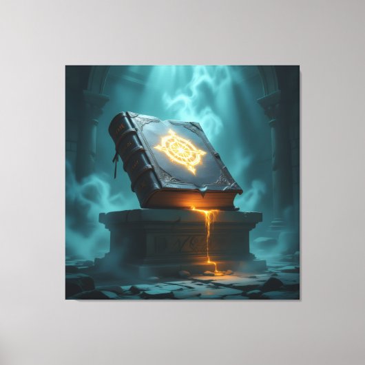 Tempel des Wissens – Die ewige Bibliothek   Leinwanddruck (Vorderseite)