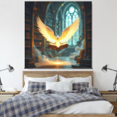 Tempel des Wissens – Die ewige Bibliothek Leinwanddruck (Insitu (Schlafzimmer))