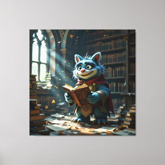 Tempel des Wissens – Die ewige Bibliothek   Leinwanddruck (Vorderseite)