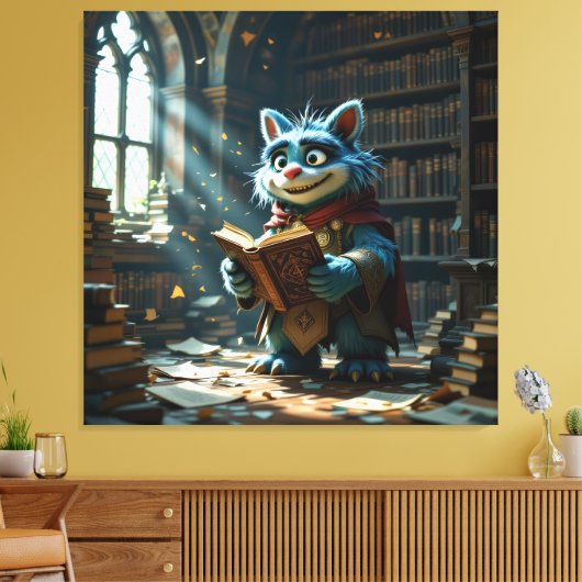 Tempel des Wissens – Die ewige Bibliothek Leinwanddruck (Insitu (Wohnzimmer))