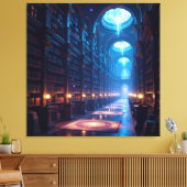 Tempel des Wissens – Die ewige Bibliothek Leinwanddruck (Insitu (Wohnzimmer))