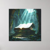 Tempel des Wissens – Die ewige Bibliothek Leinwanddruck (Vorderseite)