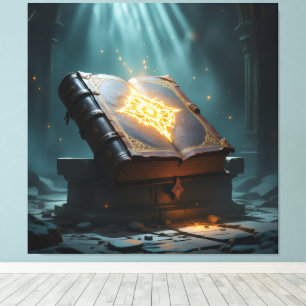 Tempel des Wissens – Die ewige Bibliothek Leinwanddruck