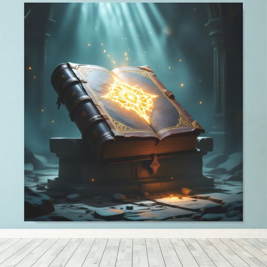 Tempel des Wissens – Die ewige Bibliothek   Leinwanddruck (Insitu (Holzboden))