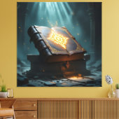 Tempel des Wissens – Die ewige Bibliothek Leinwanddruck (Insitu (Wohnzimmer))