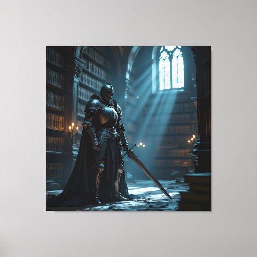 Tempel des Wissens – Die ewige Bibliothek   Leinwanddruck (Vorderseite)