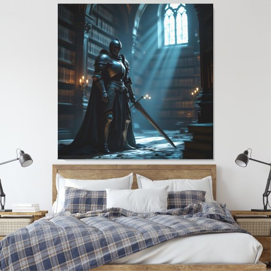 Tempel des Wissens – Die ewige Bibliothek   Leinwanddruck (Insitu (Schlafzimmer))