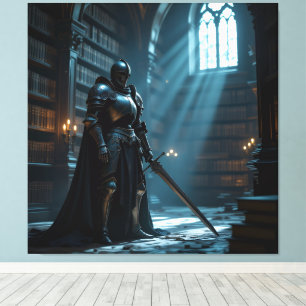 Tempel des Wissens – Die ewige Bibliothek Leinwanddruck