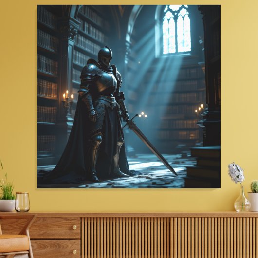 Tempel des Wissens – Die ewige Bibliothek   Leinwanddruck (Insitu (Wohnzimmer))