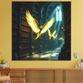 Tempel des Wissens – Die ewige Bibliothek Leinwanddruck (Insitu (Wohnzimmer))