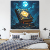 Tempel des Wissens – Die ewige Bibliothek   Leinwanddruck (Insitu (Schlafzimmer))