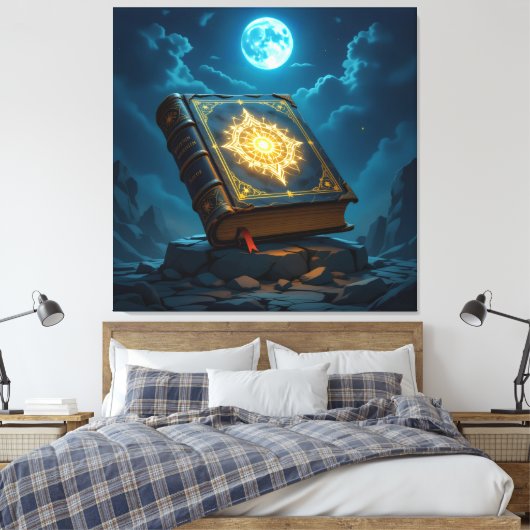 Tempel des Wissens – Die ewige Bibliothek   Leinwanddruck (Insitu (Schlafzimmer))