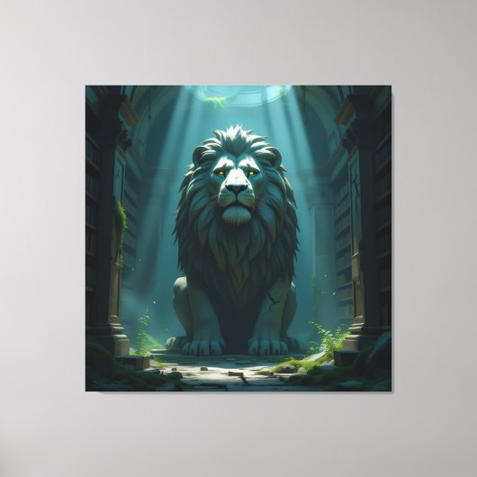 Tempel des Wissens – Die ewige Bibliothek   Leinwanddruck (Vorderseite)