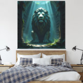 Tempel des Wissens – Die ewige Bibliothek Leinwanddruck (Insitu (Schlafzimmer))