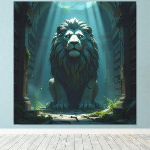 Tempel des Wissens – Die ewige Bibliothek Leinwanddruck