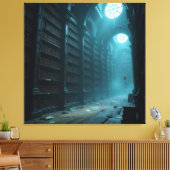 Tempel des Wissens – Die ewige Bibliothek   Leinwanddruck (Insitu (Wohnzimmer))