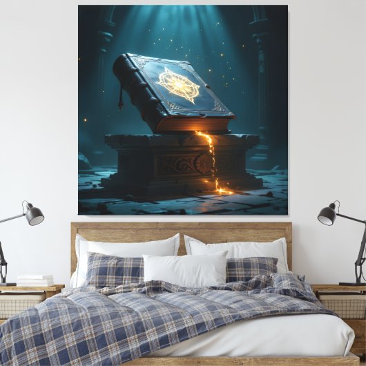 Tempel des Wissens – Die ewige Bibliothek   Leinwanddruck (Insitu (Schlafzimmer))