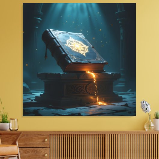 Tempel des Wissens – Die ewige Bibliothek   Leinwanddruck (Insitu (Wohnzimmer))