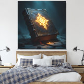 Tempel des Wissens – Die ewige Bibliothek Leinwanddruck (Insitu (Schlafzimmer))