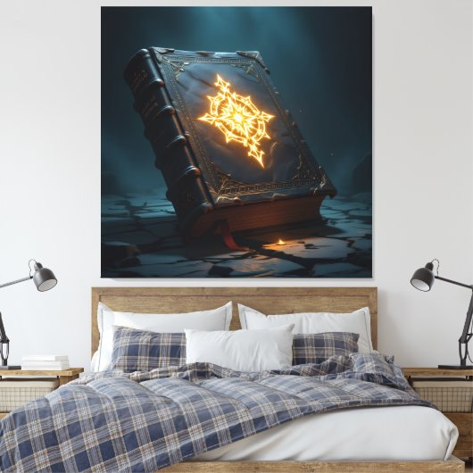 Tempel des Wissens – Die ewige Bibliothek   Leinwanddruck (Insitu (Schlafzimmer))