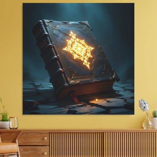 Tempel des Wissens – Die ewige Bibliothek   Leinwanddruck (Insitu (Wohnzimmer))