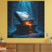 Tempel des Wissens – Die ewige Bibliothek Leinwanddruck (Insitu (Wohnzimmer))