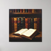 Tempel des Wissens – Die ewige Bibliothek Leinwanddruck (Vorderseite)