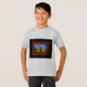 "Tempel des Zauberers" Geschenk-Punkt T-Shirt (Vorne ganz)