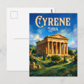 Tempel des Zeus, Kyrene Libyen Postkarte (Vorne/Hinten)