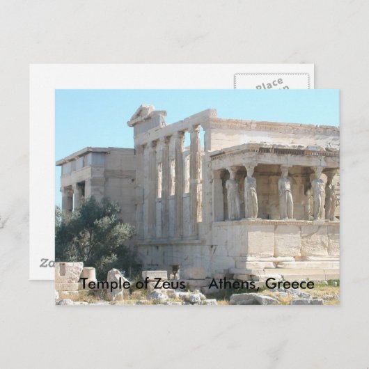 Tempel des Zeus Postcard Postkarte (Vorne/Hinten)