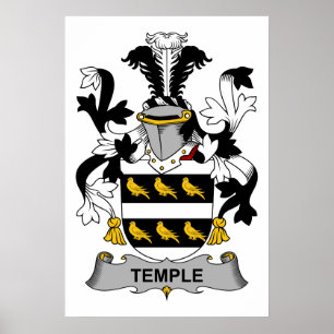 Tempel-Familienwappen Poster