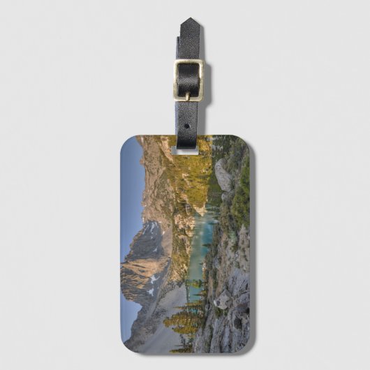 Tempel-Felsspitze und zweiter See Gepäckanhänger (Vorderseite Vertikal)