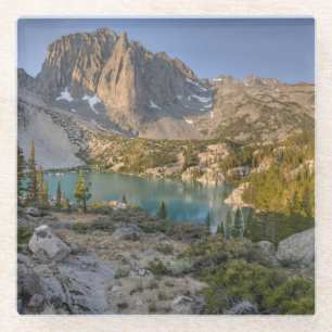 Tempel-Felsspitze und zweiter See Glasuntersetzer