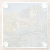 Tempel-Felsspitze und zweiter See Glasuntersetzer (Rückseite)