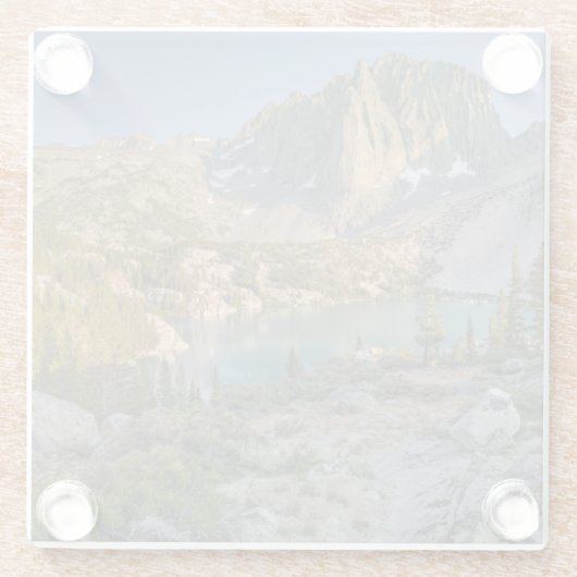 Tempel-Felsspitze und zweiter See Glasuntersetzer (Rückseite)