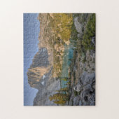 Tempel-Felsspitze und zweiter See Puzzle (Vertikal)