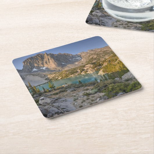 Tempel-Felsspitze und zweiter See Rechteckiger Pappuntersetzer (angewinkelt)