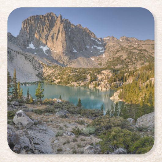 Tempel-Felsspitze und zweiter See Rechteckiger Pappuntersetzer (Vorderseite)