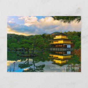 Tempel Golden Pavilion Kyoto Japan Landschaft Postkarte