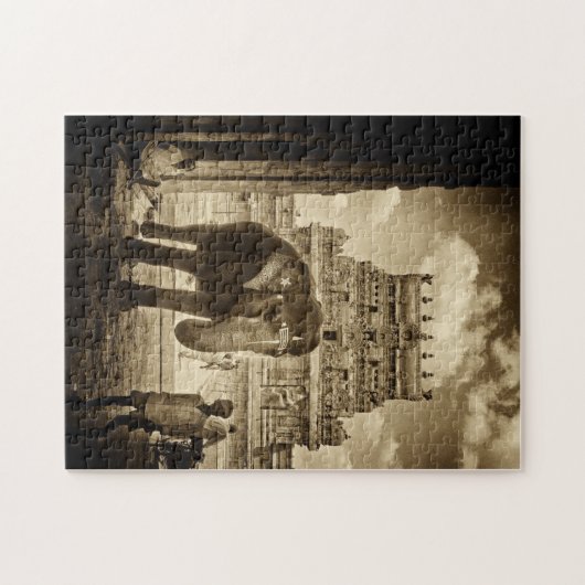 Tempel-Grüße Puzzle (Horizontal)