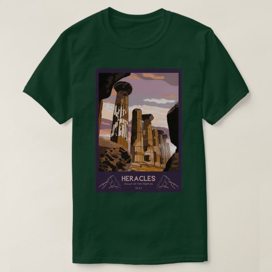 Tempel Heracles Agrigento Tal der Tempel T-Shirt (Design vorne)
