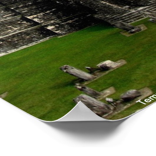 Tempel I, Tikal, Guatemala Poster (Ecke)