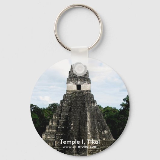 Tempel I, Tikal, Guatemala Schlüsselanhänger (Vorderseite)
