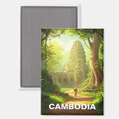 Tempel in Angkor Wat Kambodscha Magnet (Vorderseite/Rückseite)