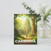 Tempel in Angkor Wat Kambodscha Postkarte (Stehend Vorderseite)