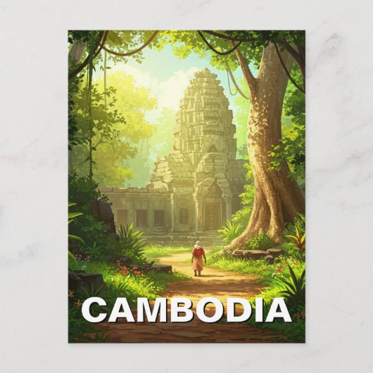 Tempel in Angkor Wat Kambodscha Postkarte (Vorderseite)