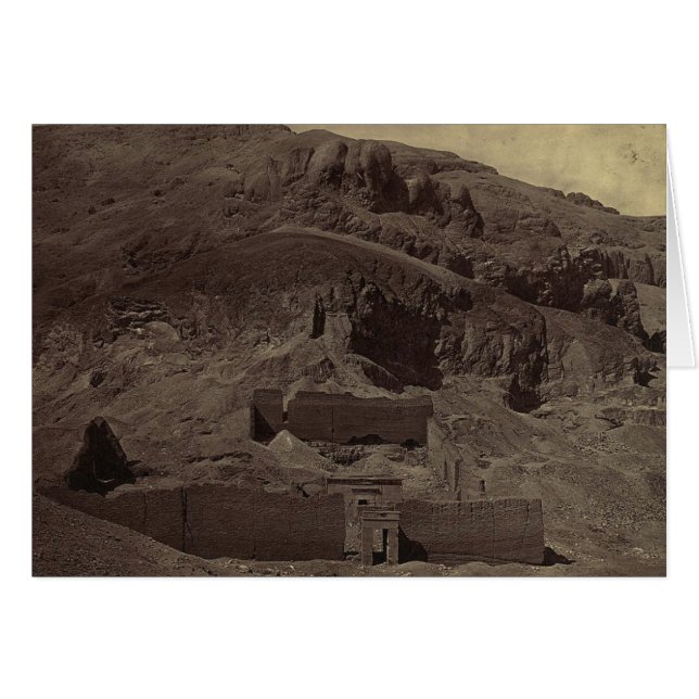 Tempel in den Berg gehauen, Ägypten um 1856 (Vorderseite (Horizontal))