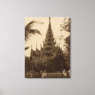 Tempel in Mandalay, Burma, Ende des 19. Jahrhunder Leinwanddruck