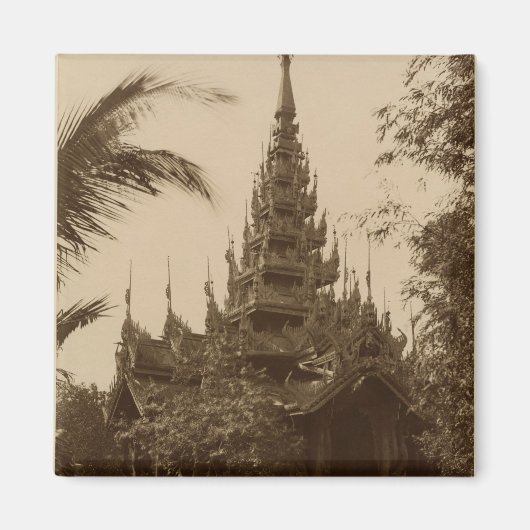 Tempel in Mandalay, Burma, Ende des 19. Jahrhunder Magnet (Vorne)